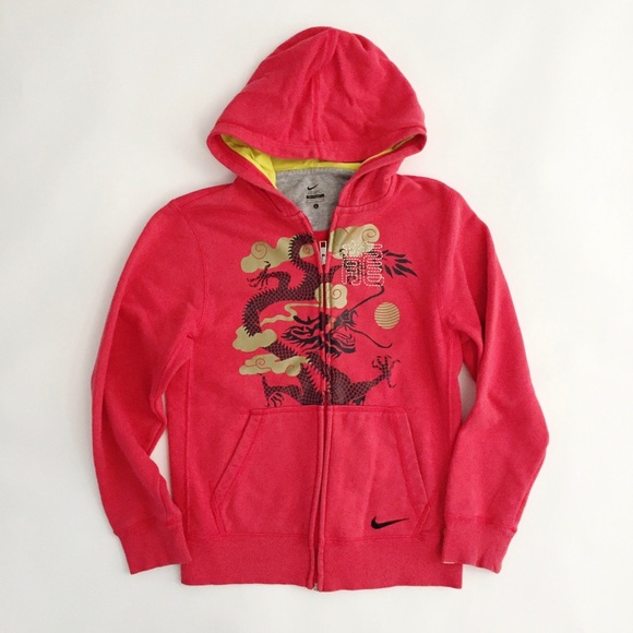 Nike Boys Red Dragon Hoody Jacket Read 
